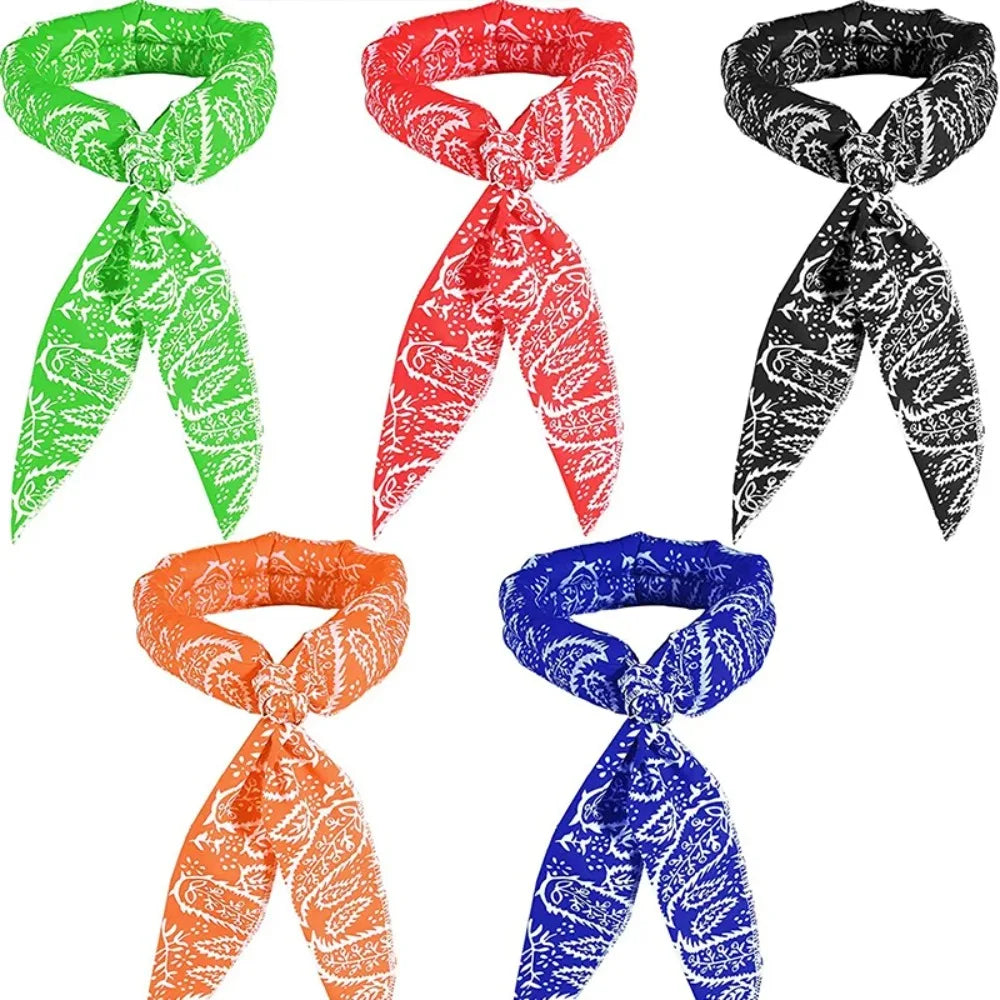 Summer Cooling Ice Neck Cooling Scarf Bandana Body Ice Wrap Tie Refreshing Multifunction Wrist Towel Headband Cooling Accessory Oasis Select