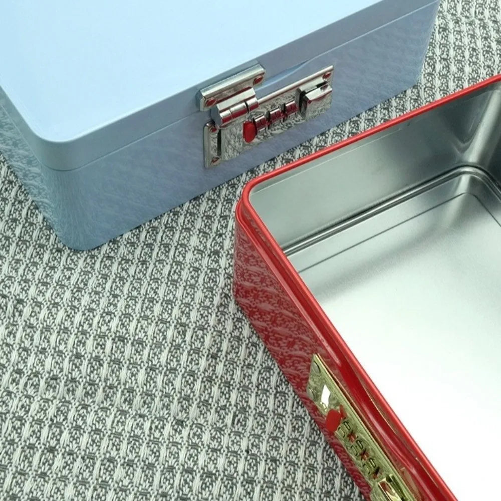 Metal Combination Lock Storage Box – Flip Top Key Safe