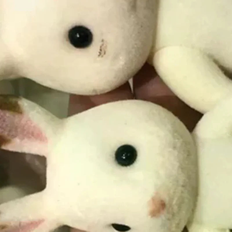 1PC Forest Family Animal Figure Rabbit Bear Dog Flocked Shaggy Figurine Animal Model Toy For Kid Factory Defects Oasis Select