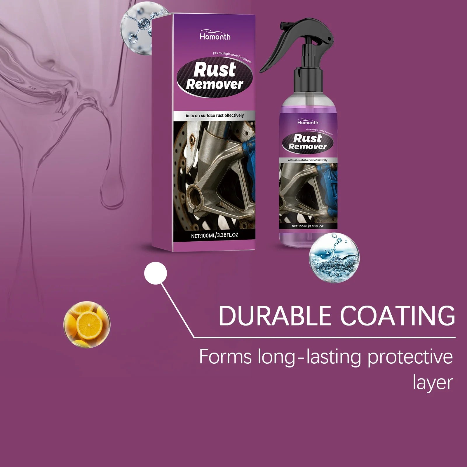 Car Rust Remover Spray – Paint-Safe Metal Treatment 100ml Rust Remover Spray Oasis Select