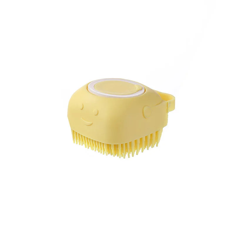 Pet Bath Massage Brush Household Silicone Bath Brush Cat and Dog Cleaning Tool Massage Foam Maker Dog Bath Oasis Select yellow