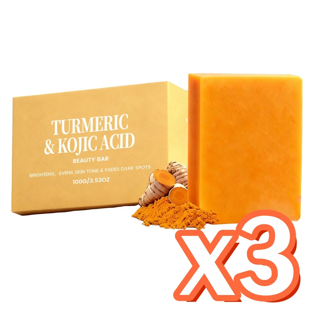 Turmeric & Kojic Acid Soap – Brightening Exfoliating Bar