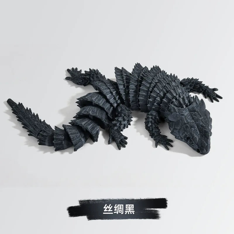 3D Printed Lizards, Home Office and Vehicle Decorations, Landscaping Figurines, Gifts Home Decorative Children's Gift Oasis Select Silk black