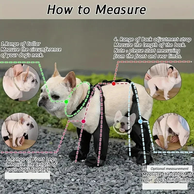 Pet Dog Shoes Waterproof Adjustable Dog Boots Rain Day Pet Breathbale Shoes for Outdoor Walking Soft French Bulldog Paws Protec Oasis Select