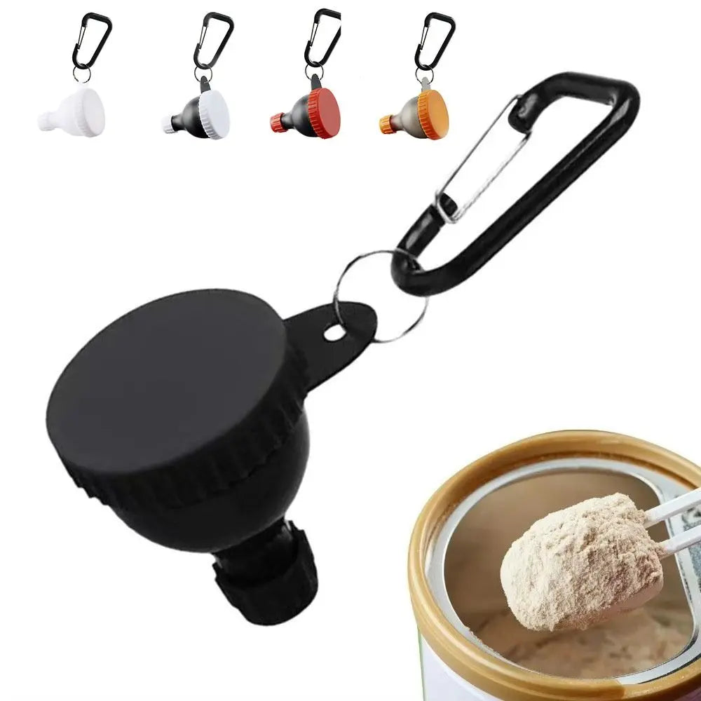 50ml Leak-Proof Protein Powder Bottle with Carabiner & Funnel