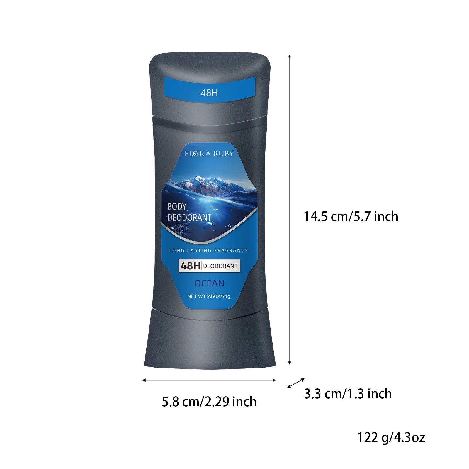 Body Odor Remov for Men Deodorant Antiperspirant Stick Aluminum Underarm Stop Sweating Care Lasting Sport Refreshing 74g/2.6OZ Oasis Select