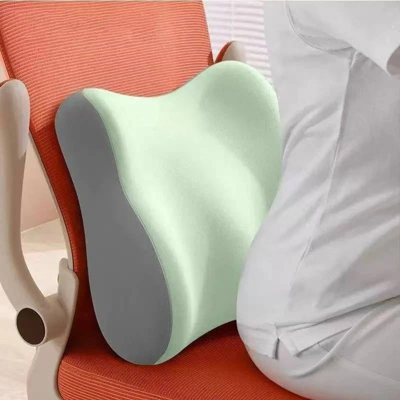 Memory Foam Car Seat Cushion Lumbar Support Pillow Soft Elastic Office Chair Pad Seat Cushion Suit for Desk Office Use Oasis Select Green Cushion