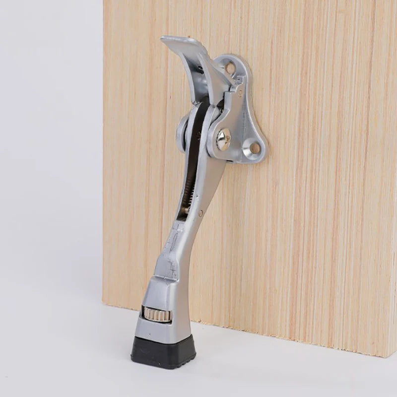 Heavy Duty Zinc Alloy Floor Door Stop with Adjustable Rubber Tip