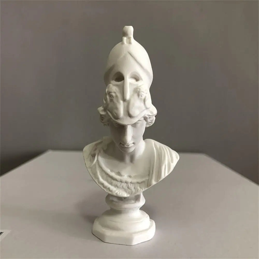 Nordic Style Gypsum Portraits Plaster Bust Statue Greek Mythology Figurine Famous Sculpture Desktop Ornament Drawing Practice Oasis Select Athena