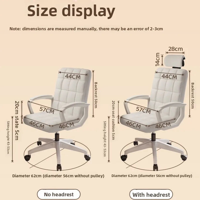 Computer chair home office chair sedentary comfortable seat bedroom college student dormitory makeup chair lifting backrest Oasis Select