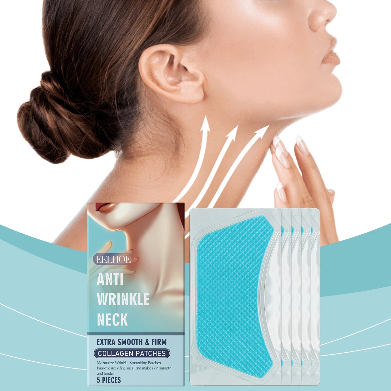 Eelhoe Collagen Neck Mask Patches – Firm, Lift & Hydrate Collagen Neck Mask Oasis Select