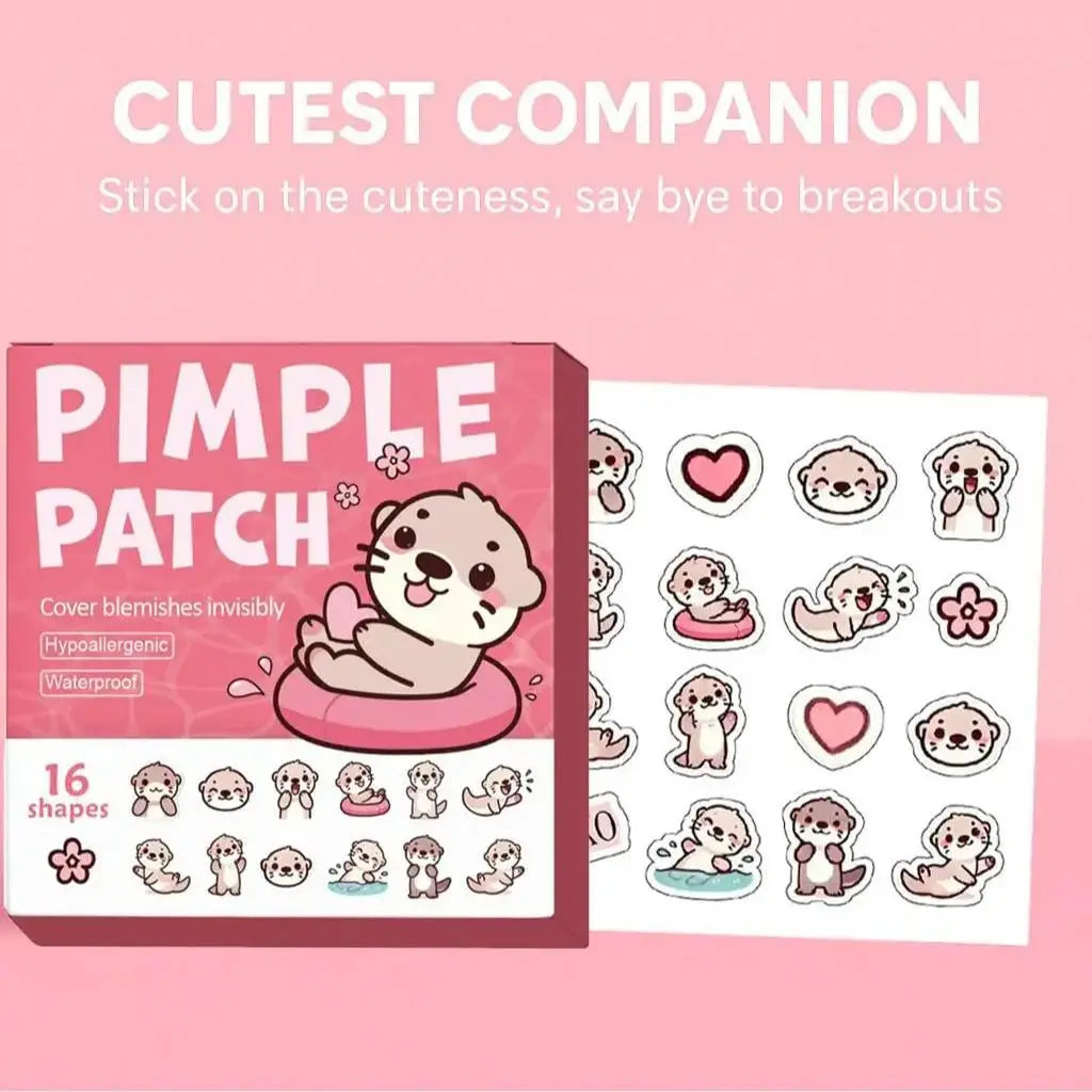 Hydrogel patch -32/48/64 pieces, hypoallergenic, waterproof, nonalcoholic skin sticker Cute otter design for both men and women Oasis Select