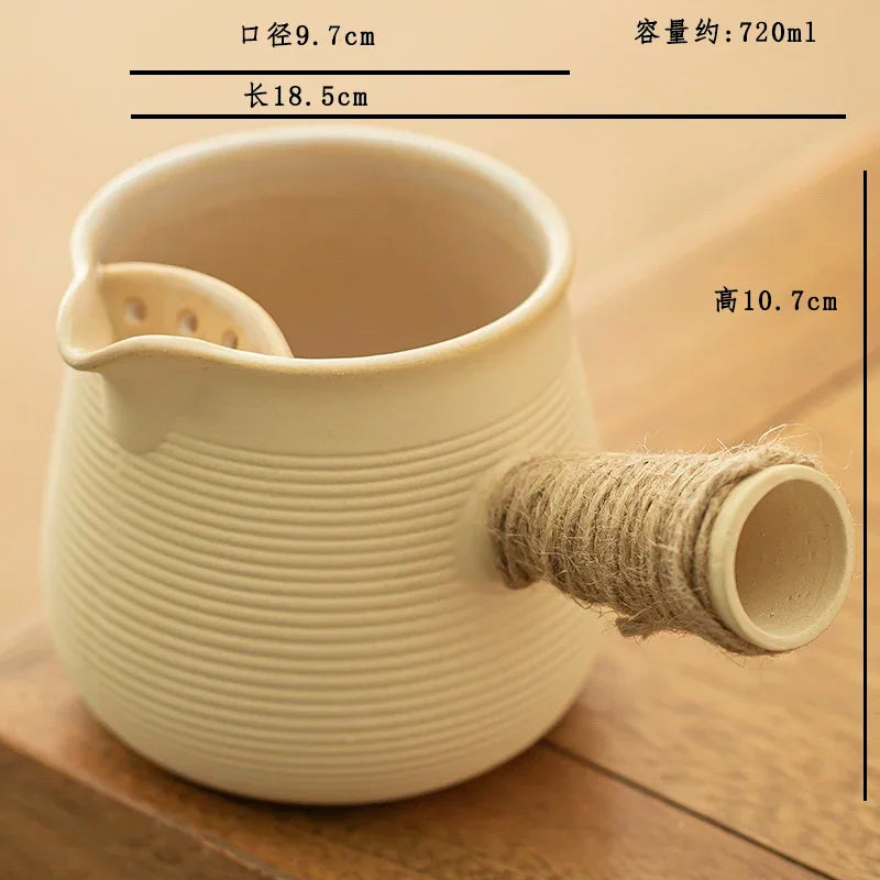 Ceramic Baked Milk Tea Pot Can Be Dry Boiled Boiled Tea Warm Milk Pot Teapot Tea Infuser Oasis Select 700ml 1