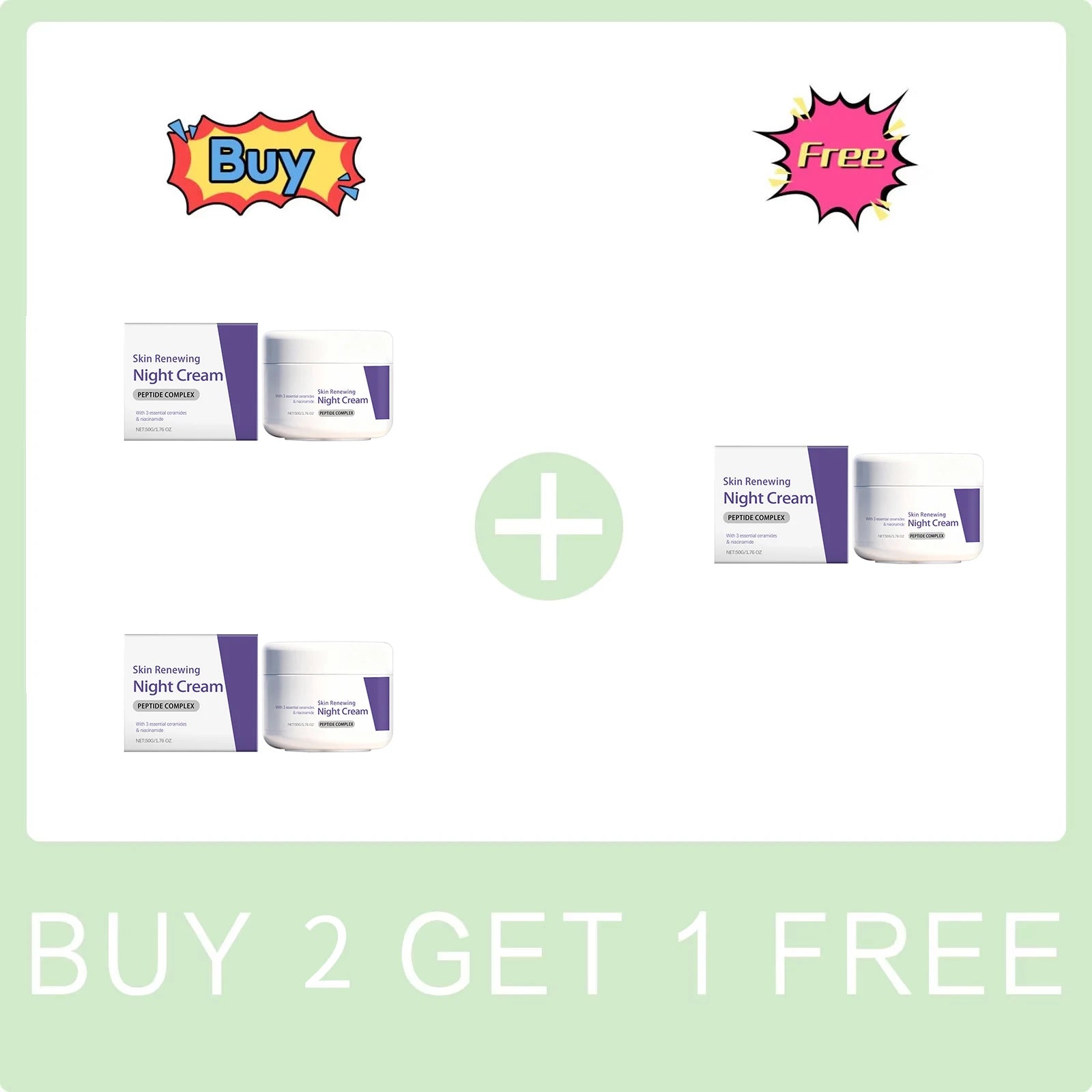 Ceramide Night Cream with Niacinamide – Brightening & Hydrating Night Cream Oasis Select Buy 2 Get 1 Free