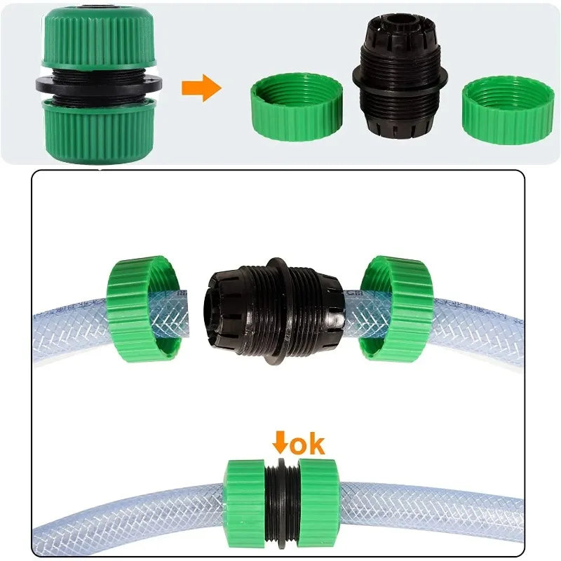 Quick Disconnect Flexible Pipe Fittings Water Tube Extension Couplers for Outdoor Garden Drip Irrigation Layout Oasis Select