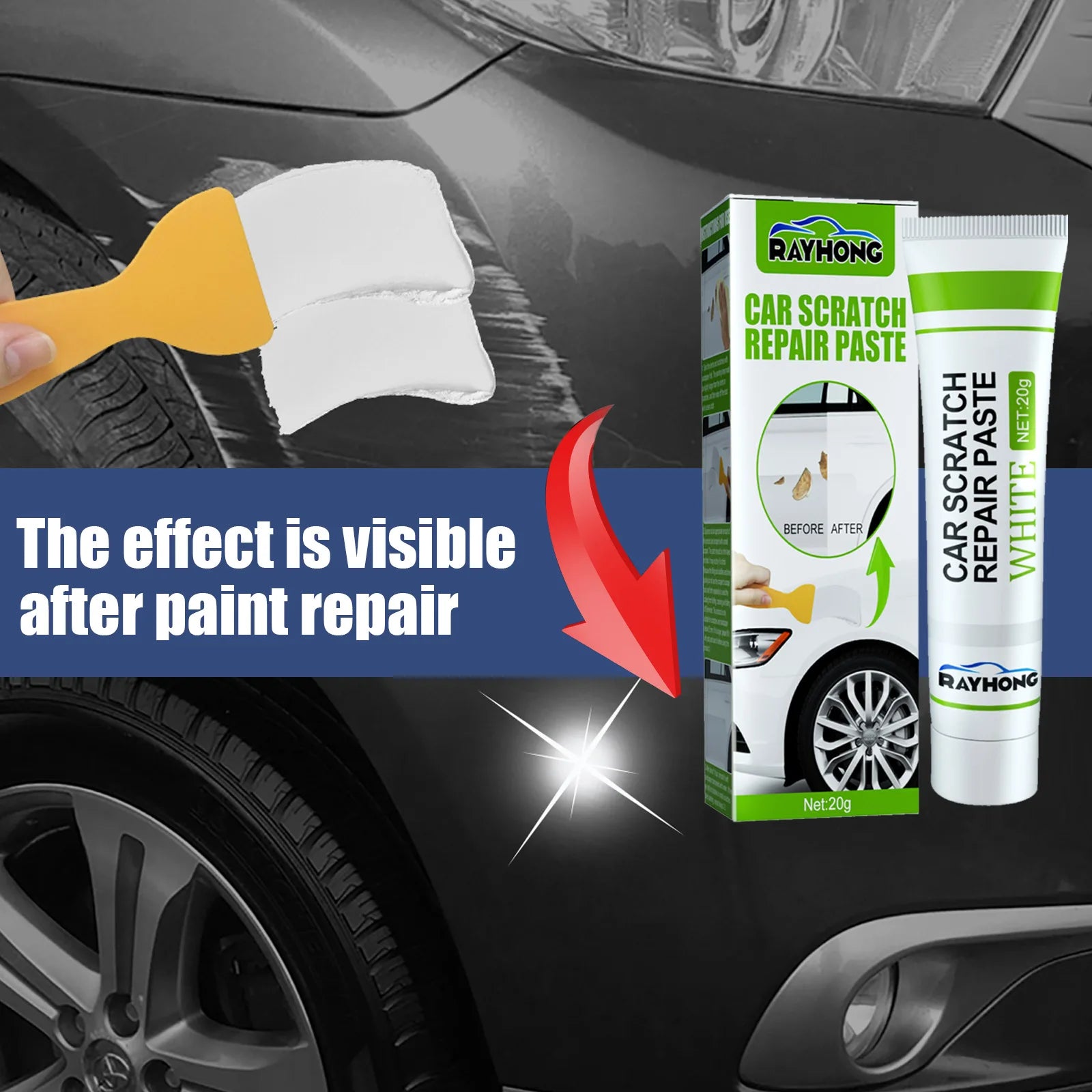 Fiberglass Repair Paste Bonding Strong Quick Dry Little Putty Long Strand Fiber Deep Cracks Car Scratch Remover Paste Fix Tools Oasis Select