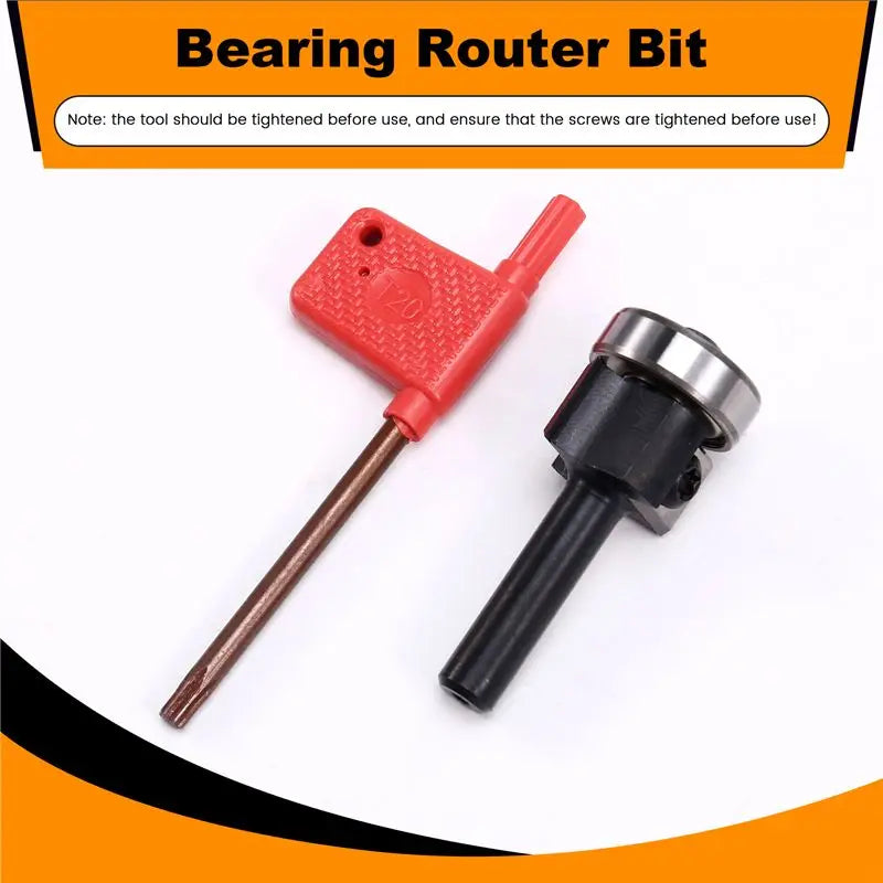 LIKE WISH 8Mm Double Edge Milling Cutter With Bearing Flush Trim Router Bit For Woodworking Hand Making Drawer Tool 8X22x12mm Oasis Select