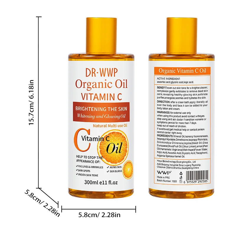 Turmeric Massage Oil – Body SPA, Moisturizing & Scraping 200/300ml Body Massage Oil Oasis Select Vitamin C-300ml 1 piece