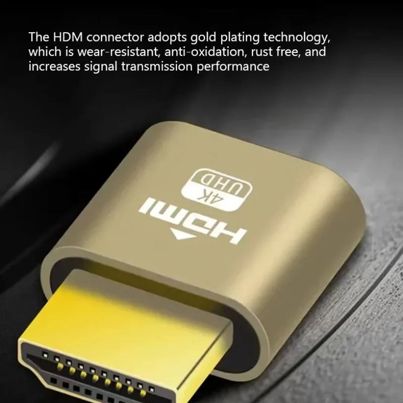 4K HDMI-Compatible Dummy Plug DP VGA DVI Mini DP Display Emulator Virtual Monitor Headless Display Adapter Emulator Easy-To-Use Oasis Select