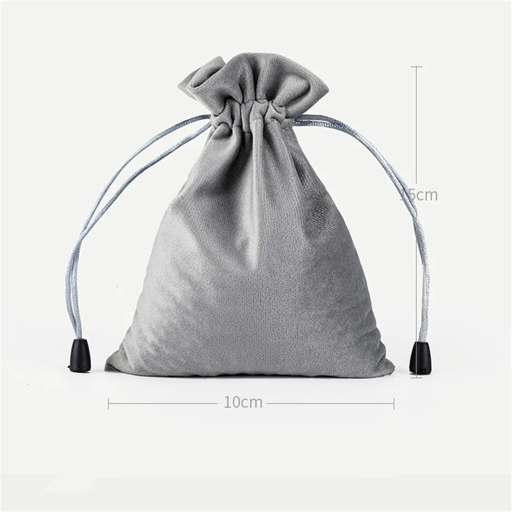 1 Pcs 6 Sizes Bags Linen Drawstring Gift Bag Pouches Cloth Christmas Bag Jewelry Bag Drawstring Pouches Large Velvet Bags Oasis Select Grey-10x15cm Other