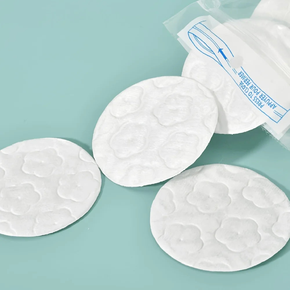 200pcs,Makeup Remover Pad,Cotton Sandwich Round Makeup Remover Pad Double Effect Cleansing Disposable Makeup Pad Oasis Select