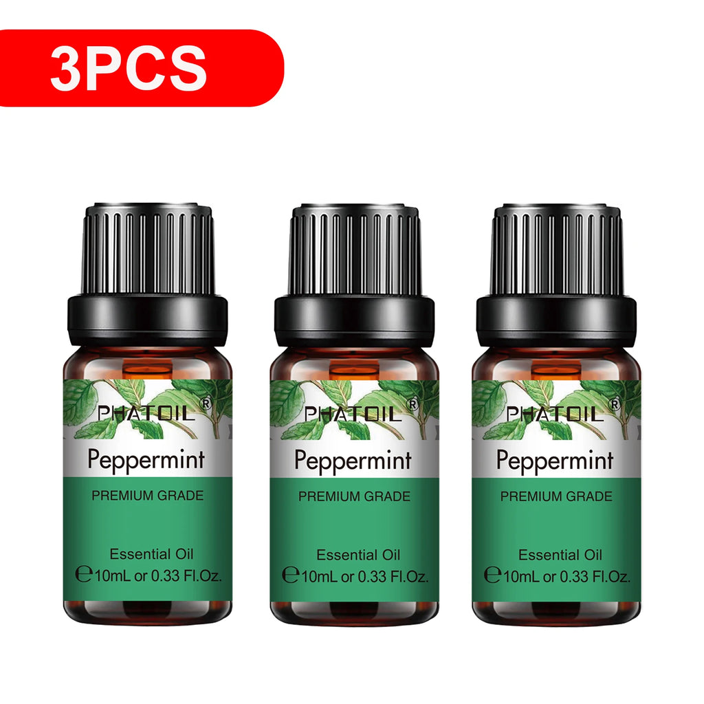 PHATOIL 3-Pack Essential Oils Gift Set | 10ml Aromatherapy Oils