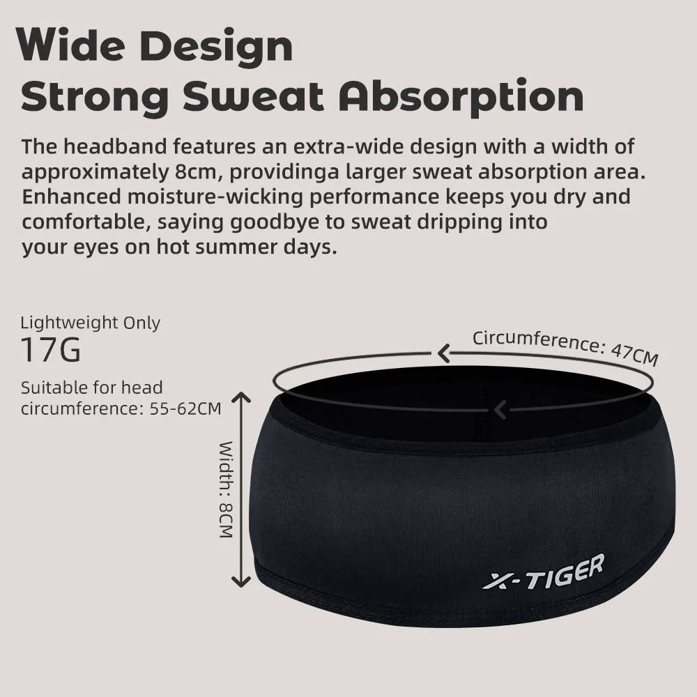 X-TIGER Ice Silk Cycling Headband Sweat-absorbing Elastic Gym Fitness Running Headscarf Breathable Quick-drying Sports Headband Oasis Select