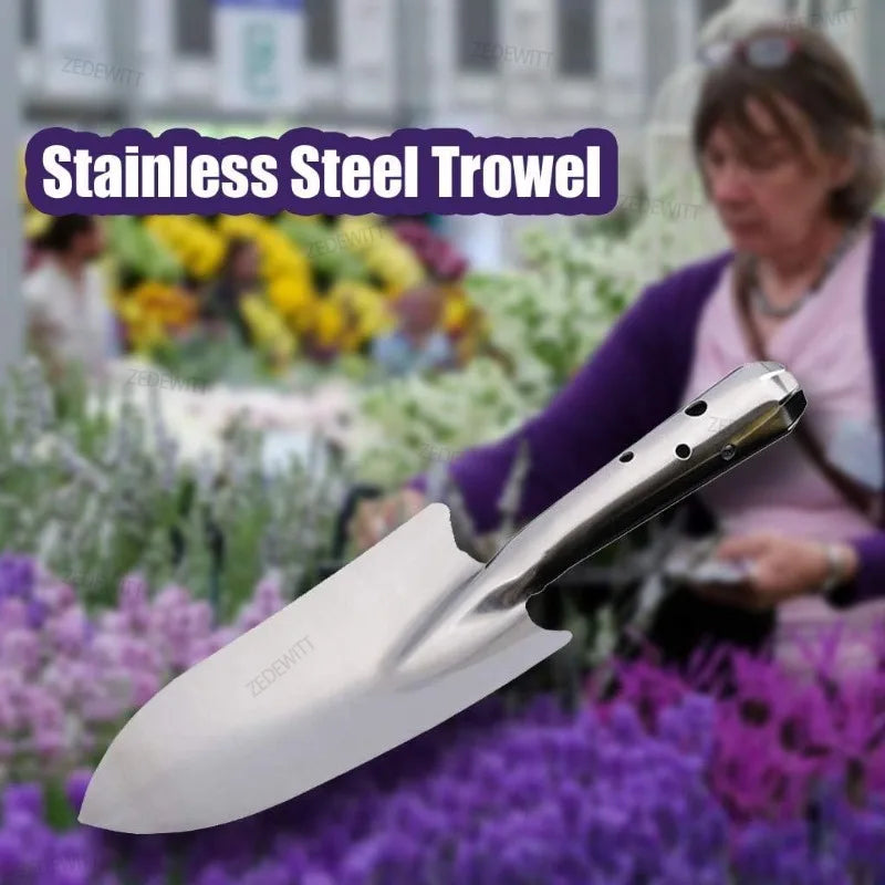 Stainless Steel Small Shovels Durable Garden Tools Pot Planting Digging Soil Succulent Flower Spades Planting Flowers Gardening Oasis Select