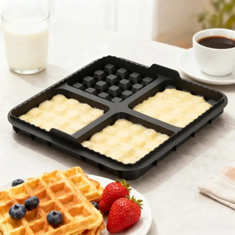 Silicone Air Fryer Biscuit & Waffle Mold Set – Non-Stick Tray Silicone Baking Mold Oasis Select