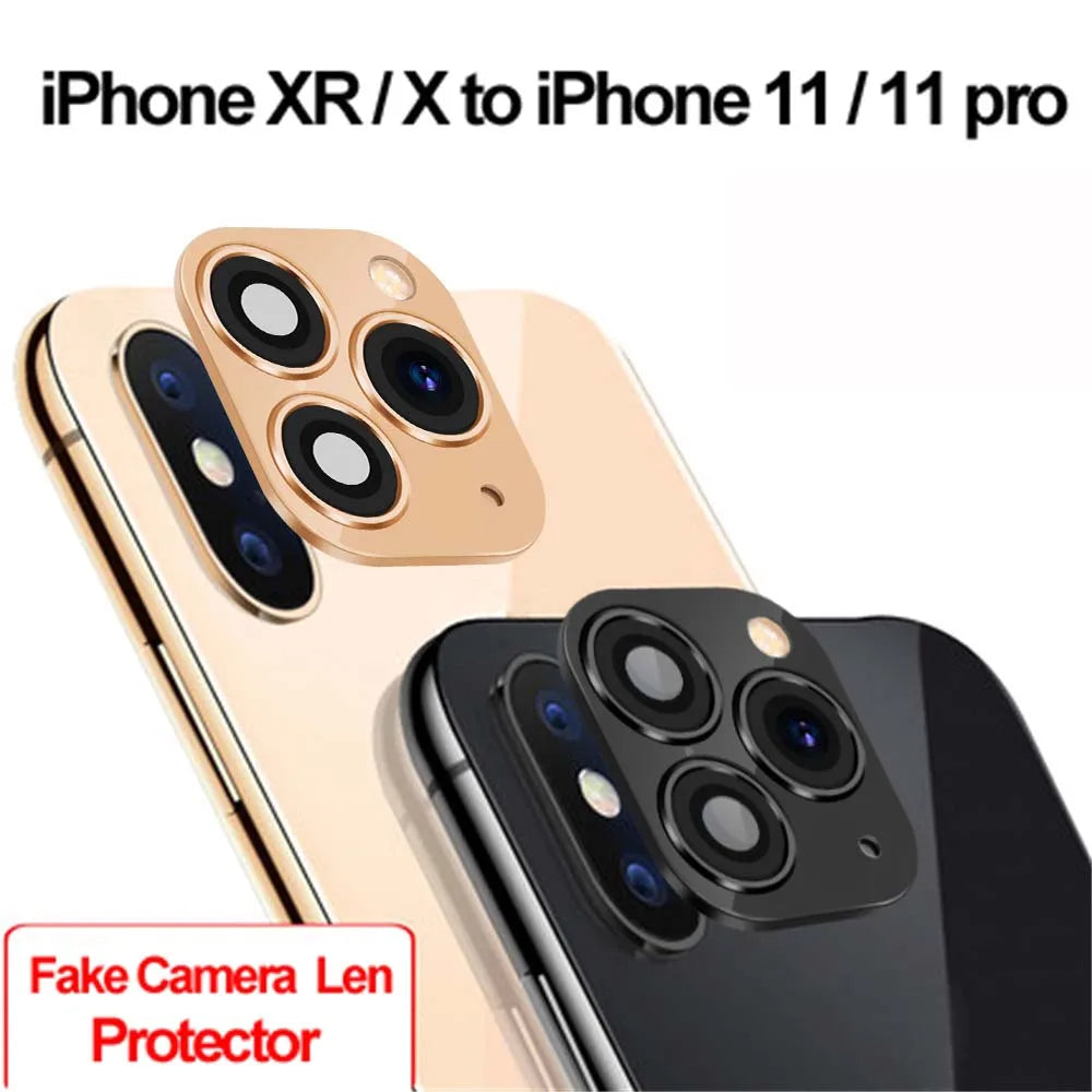 Fake Camera Lens Sticker Seconds For iPhone Phone Upgrade Screen Protector for iPhone X / XS Max Change to iPhone 11 pro Max Oasis Select