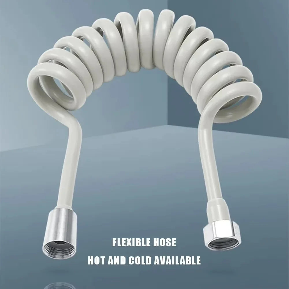 2m 3m 5m Spring Shower Hose Meters Water Plumbing Hose Plastic Bathroom Water Toilet Bidet Sprayer Telephone Line soft Hoses Oasis Select