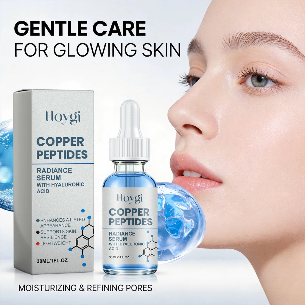 Copper Peptide Essence for Sensitive Dry Skin Moisturizing Brightening Firming Lifting Face Barrier Repair Renewing Face Serum Oasis Select