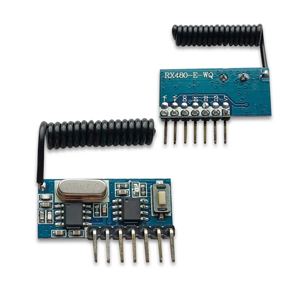 433 Mhz RF Remote Control Receiver and 433mhz RF Relay Receiver Switch Module DC3.3V-5V Jog Self-locking Interlock Controller Oasis Select