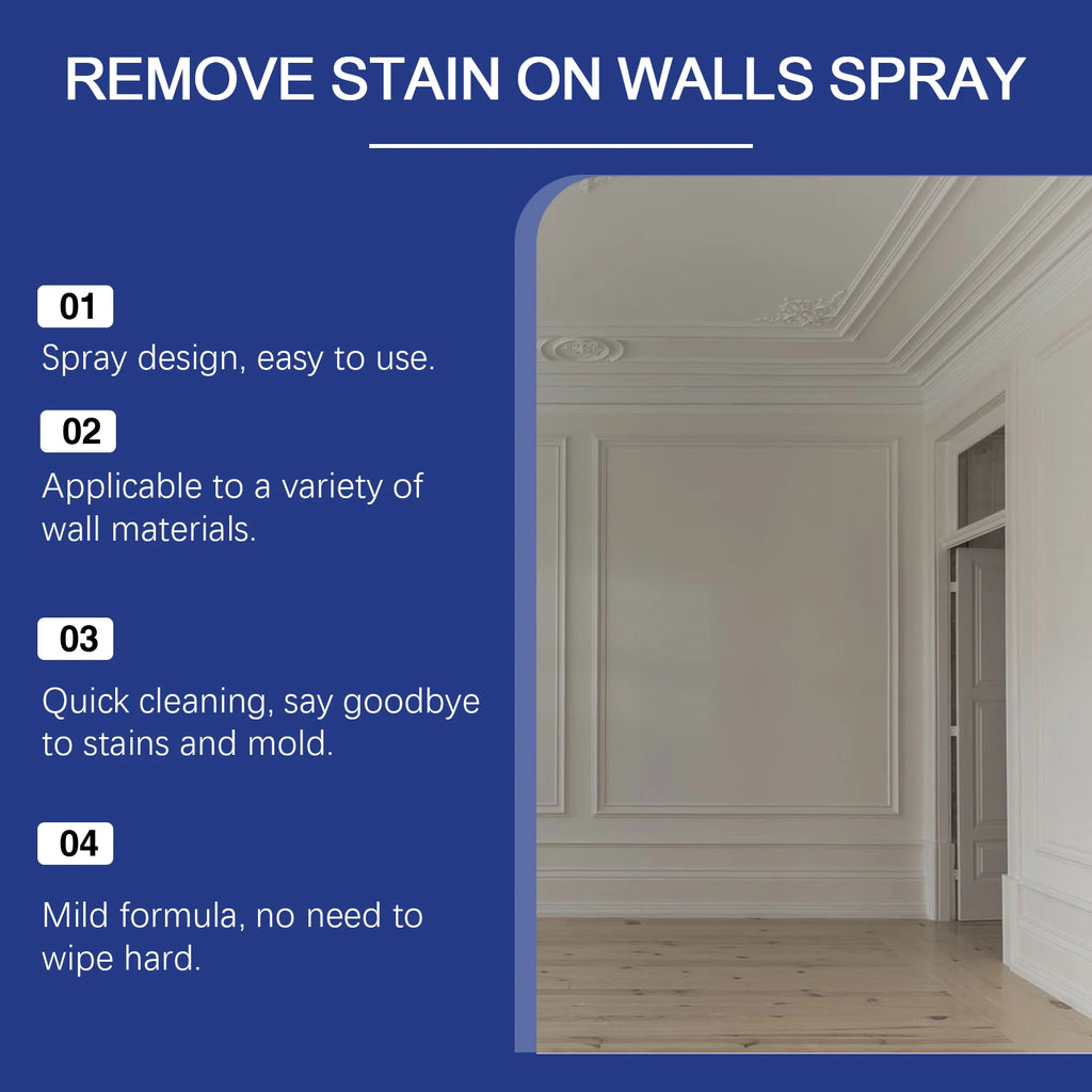 Mold Remover Spray for Wall Stains Mildews Eliminating Damp Antibacterial Deodorizing Mold Remover Cleaner for Wall Ceramic Tile Oasis Select