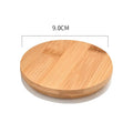 Bamboo Wood Cup Lid with Silicone Ring | Tea Set Cover Bamboo Cup Lid Oasis Select D 9cm