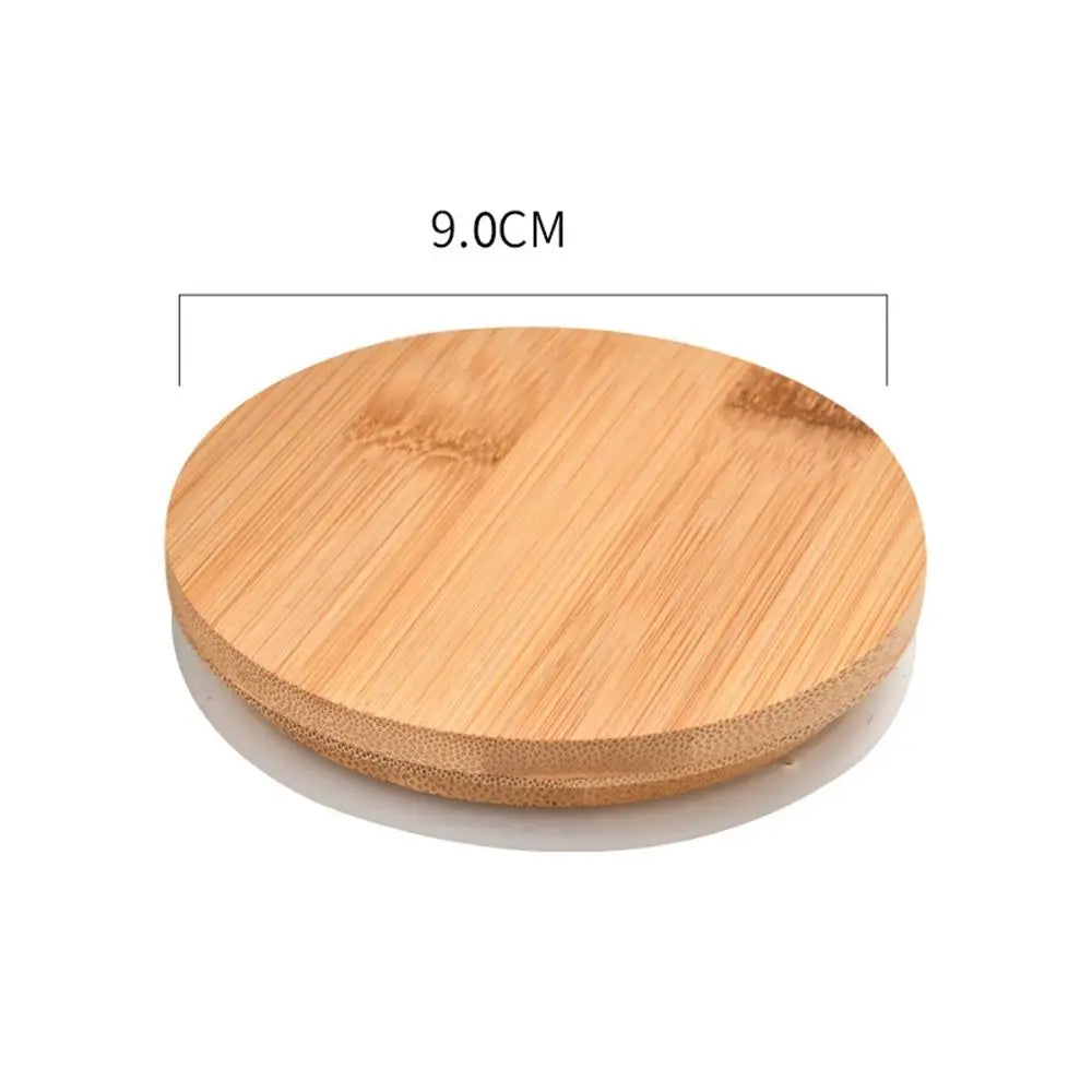Bamboo Wood Cup Lid with Silicone Ring | Tea Set Cover Bamboo Cup Lid Oasis Select D 9cm