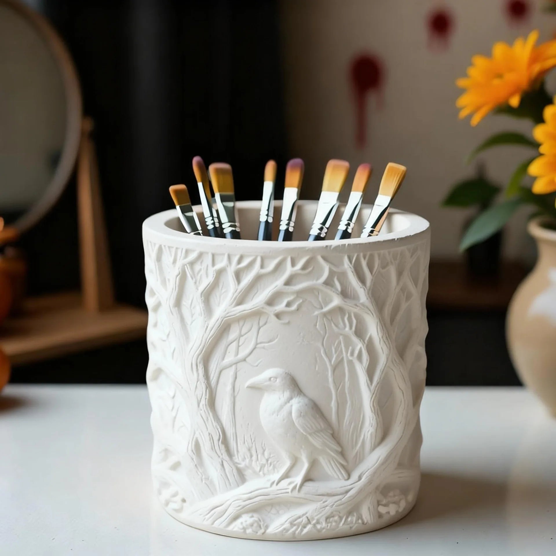 DIY Resin Casting Molds Scented Candle Cups & Vases Silicone Storage Molds Raven Perch Plaster Cup Molds Oasis Select