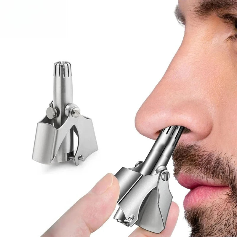 Manual Nose Hair Trimmer Portable Handheld Nasal Hair Remover Safe Painless Personal Grooming Tool For Men Daily Travel Oasis Select