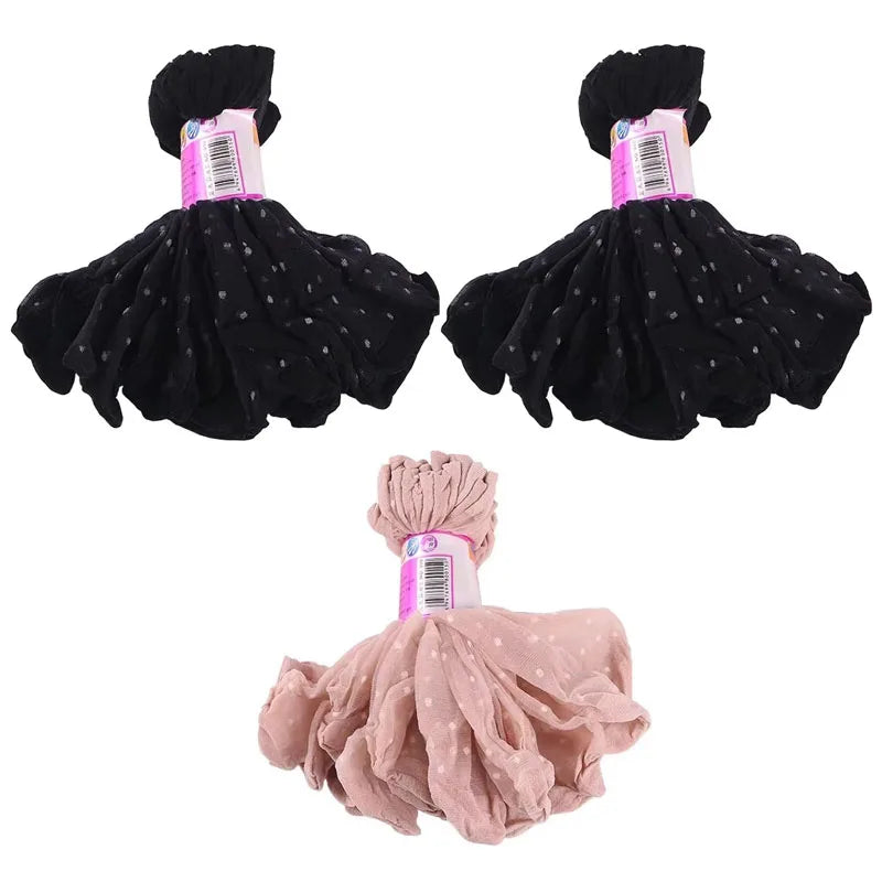10-30pairs Black Dot Transparent Socks Ultra-thin Elastic Women Crystal Silk Socks Nylon Fashion Ladies Summer Short Ankle Socks Oasis Select Mix 30pairs 7 One Size