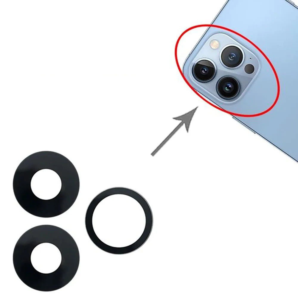 iPhone 11 12 13 Rear Camera Lens Glass Replacement + 3M Adhesive