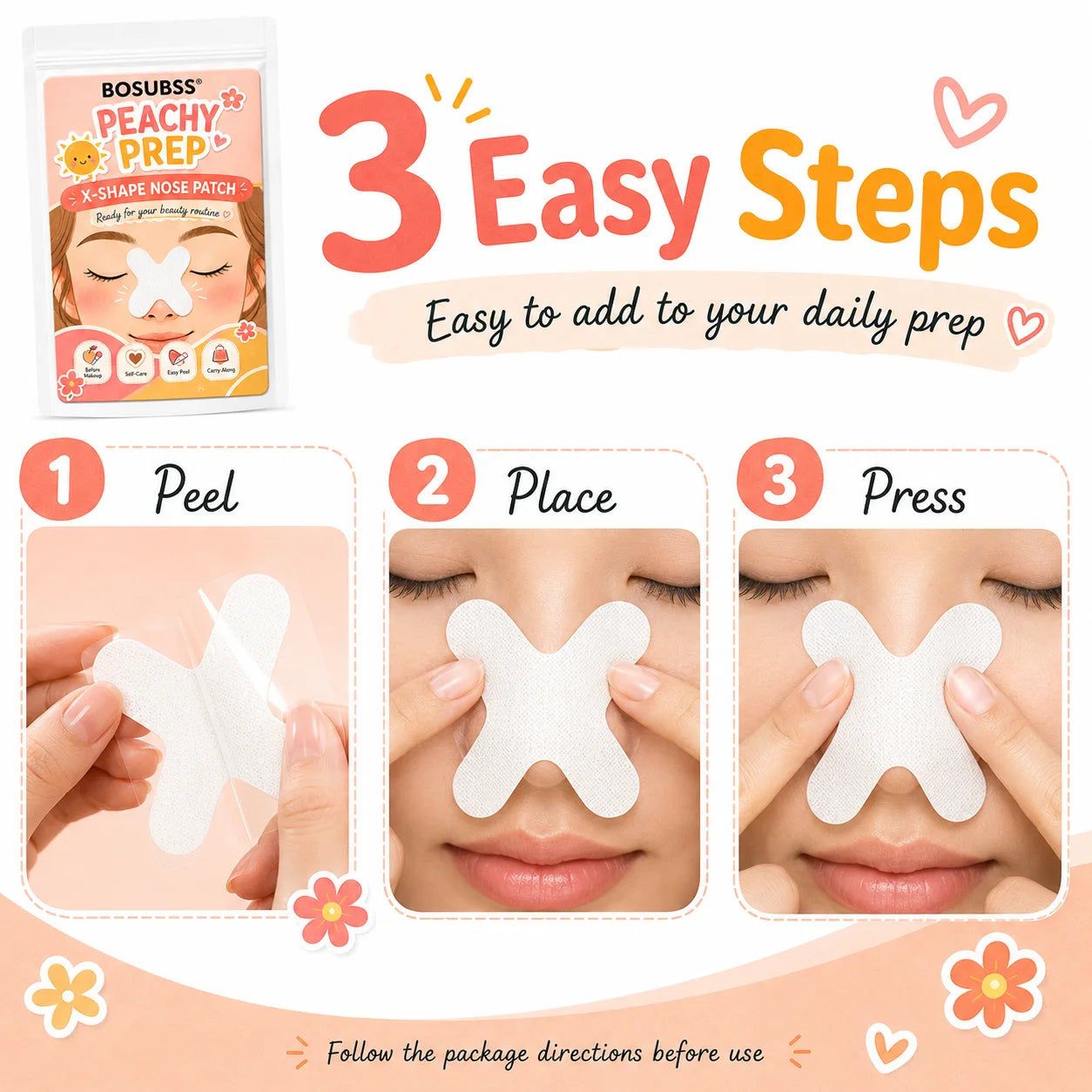 X-shaped patches for daily care and pre-makeup, a simple beauty accessory. Oasis Select