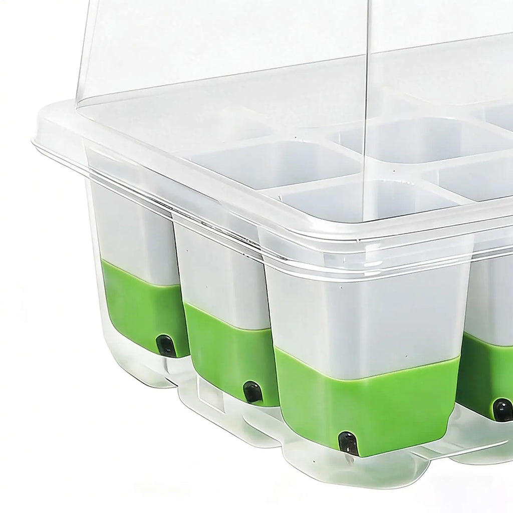 Seedling Starter Tray Indoor Garden Greenhouse Growth Potting with Cover Adjustable Humidity Germination Box Gardening Supplies Oasis Select
