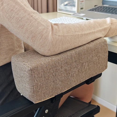 1/2pcs Cotton Linen Armrest Pads with Foam,Elbow Pillow Cushion for Office Chair - Chair Arm Rest Support Cover for Elbow Relief Oasis Select