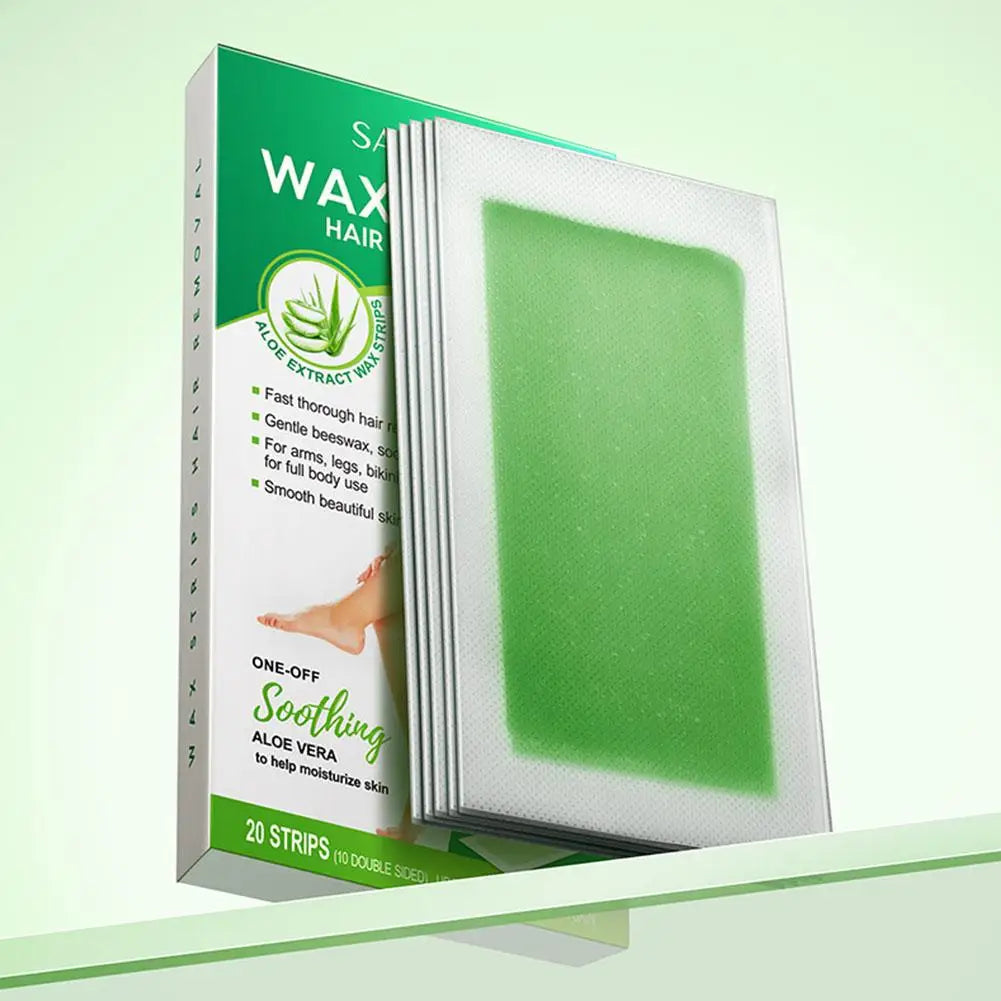20-Pack Wax Strips – Painless Hair Removal for Women Cold Wax Strips Oasis Select