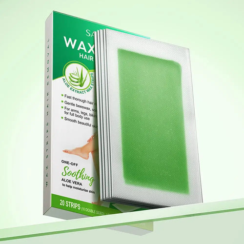 20PCS/Box Body Wax Strips Painless Hair Removal For Women At Home Depilatory Wax Strips Paper For Face Neck Arm Leg Body Beauty Oasis Select