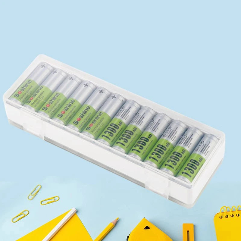 AA Battery Storage Case Holder Organizer Compact PC Battery Box For 24pcs AA Or 14500 Batteries Water-Resistant And Easy To Carr Oasis Select Default Title