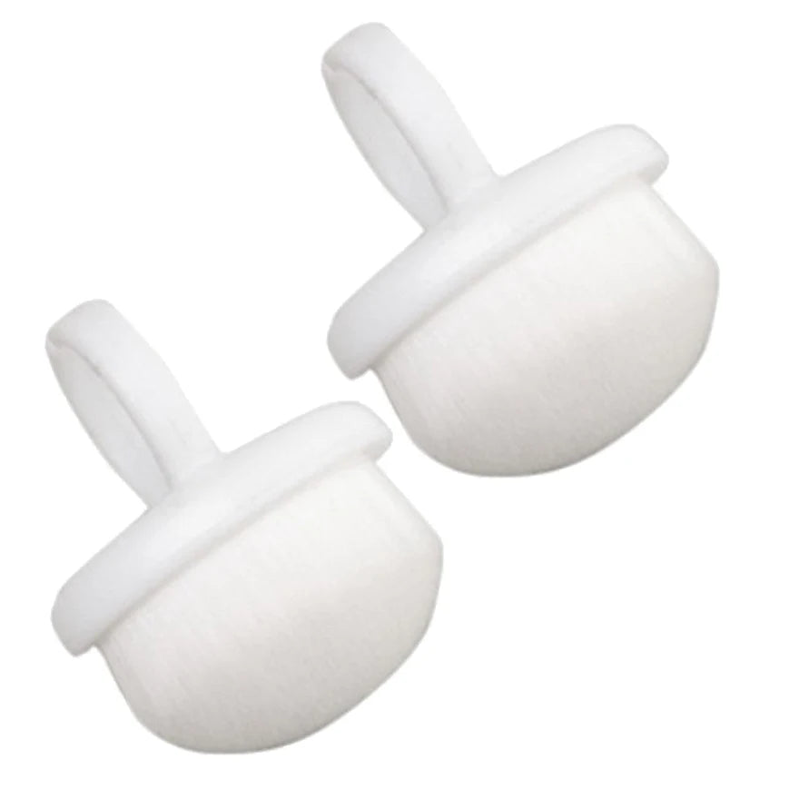 Nail Dust Brush Ring Handle – Soft Bristle Manicure Cleaner Nail Dust Brush Oasis Select 2PCs-white