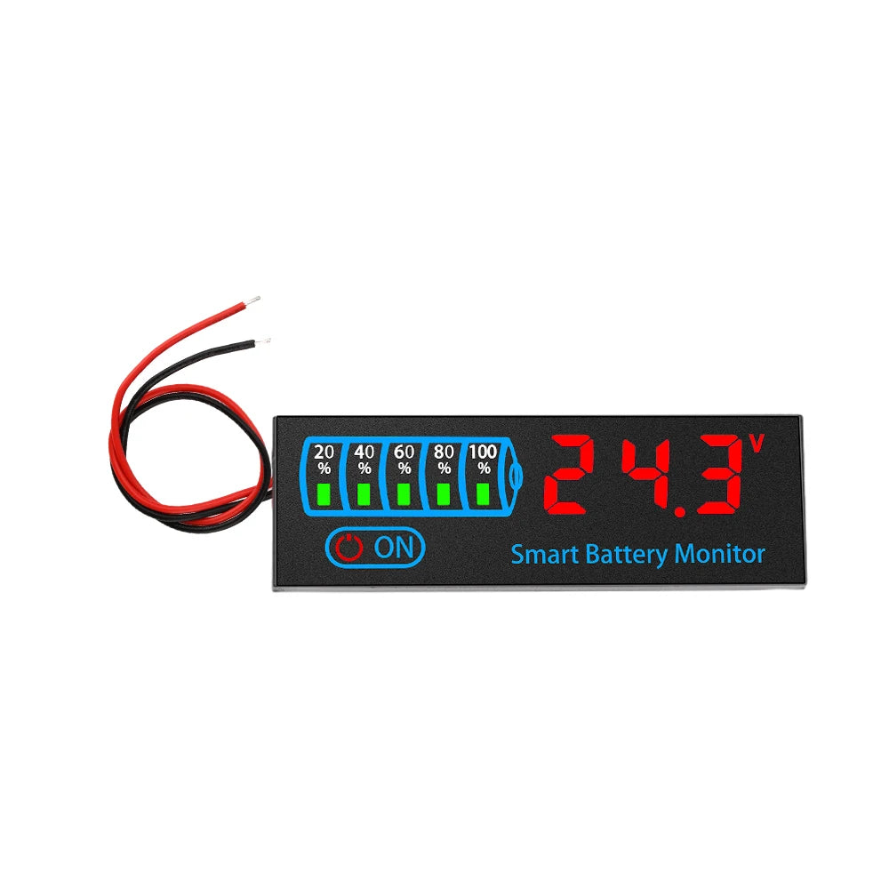 3S-14S DC7-55V Acid/Lithium Universal Battery Charge Indicator Board Battery Level Indicator Voltage Battery Charging Tester Oasis Select Red light