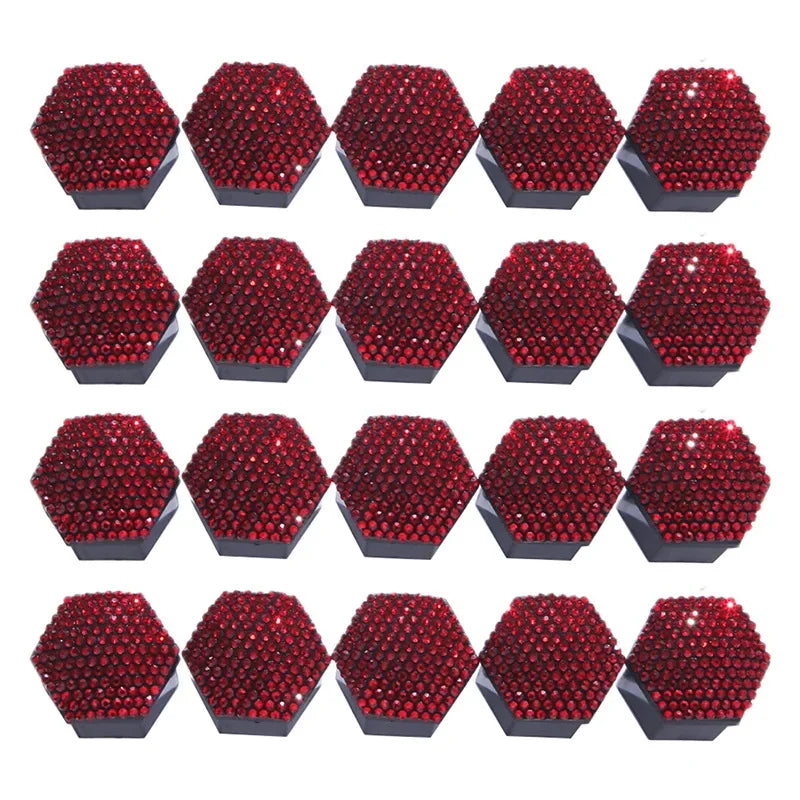 1Set Car Tire Screw Protection Cover Diamond-studded Hub Caps Anti-Rust Wheel Nut Rim Cover Wheel Nut Caps Gift for New Car Oasis Select Red 21mm 20Pcs