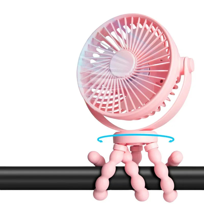 URGGU 5-in-1 Octopus Folding Fan | 360° Flexible Tripod USB